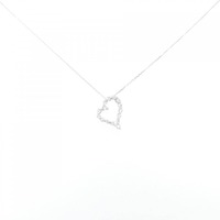 K18WG ハート ダイヤモンド ネックレス 0.30CT