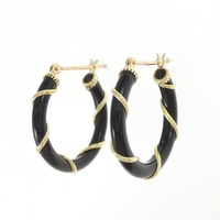 【新品】K18YG オニキス ピアス