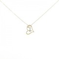 【新品】K18YG ハート ダイヤモンド ネックレス 0.05CT