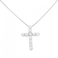 【新品】PT ダイヤモンド ネックレス 1.009CT F VS2-SI2 VG