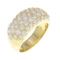 K18YG パヴェ ダイヤモンド リング 1.82CT
