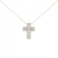 K18YG/K18WG 2WAY クロス ダイヤモンド ネックレス 0.38CT