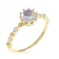 K18YG ラブラドライト リング 0.55CT