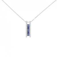 K18WG サファイヤ ネックレス 0.60CT