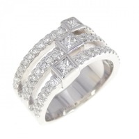 K18WG ダイヤモンド リング 0.80CT