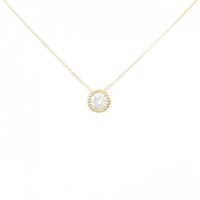 K18YG ソリティア ダイヤモンド ネックレス 0.16CT
