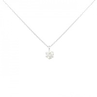 K18WG ソリティア ダイヤモンド ネックレス 0.30CT