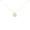 K18YG/PT ダイヤモンド ネックレス 0.30CT
