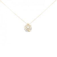 K18YG/PT ダイヤモンド ネックレス 0.30CT