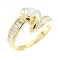 K18YG ダイヤモンド リング 0.33CT