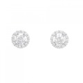 PT ダイヤモンド ピアス 0.712CT 0.701CT F SI2 Good