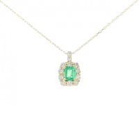 K18YG エメラルド ネックレス 0.37CT