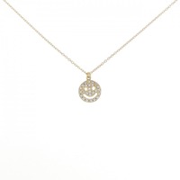 K18YG スマイル ダイヤモンド ネックレス 0.09CT