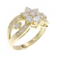 K18YG フラワー ダイヤモンド リング 0.811CT