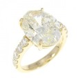 【リメイク】K18YG ダイヤモンド リング 5.415CT M SI2 オーバルカット