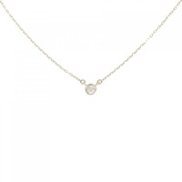 K18YG ソリティア ダイヤモンド ネックレス 0.05CT