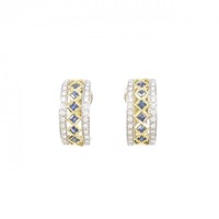 750YG/750WG サファイヤ ピアス 0.70CT