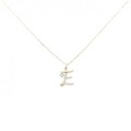 K10YG イニシャルE エメラルド ネックレス