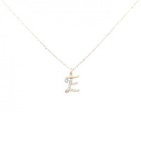 K10YG イニシャルE エメラルド ネックレス
