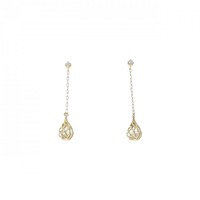 K18YG ダイヤモンド ピアス 0.02CT
