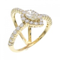 K18YG ダイヤモンド リング 0.615CT