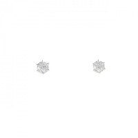 PT ソリティア ダイヤモンド ピアス 0.65CT