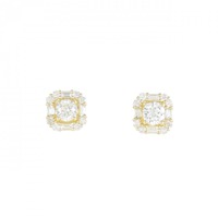 【新品】K18YG ダイヤモンド ピアス 0.222CT 0.221CT F SI2 Good