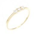 【リメイク】K18YG ダイヤモンド リング 0.15CT