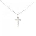 エスジェーエックス クロス ダイヤモンド ネックレス 0.12CT