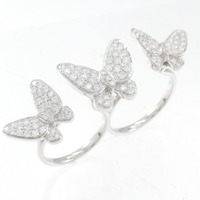 750WG バタフライ ダイヤモンド リング 1.02CT