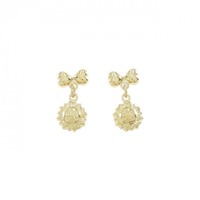 750YG リボン×サン ピアス