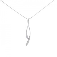 K18WG ダイヤモンド ネックレス 0.12CT