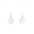 K18WG ハート ダイヤモンド ピアス 0.16CT