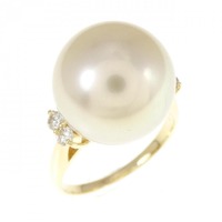 K18YG 白蝶パール リング 13mm