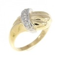 K18YG/PT ダイヤモンド リング 0.04CT