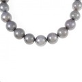 シルバークラスプ 黒蝶パール ネックレス 10.5-13mm