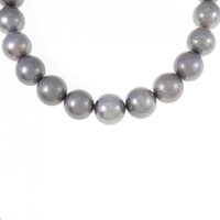 シルバークラスプ 黒蝶パール ネックレス 10.5-13mm