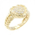 K18YG ハート ダイヤモンド リング 0.28CT