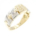 K18YG/PT ダイヤモンド リング 0.05CT