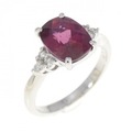 K18WG ガーネット リング 2.71CT