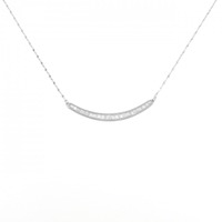 K18WG ダイヤモンド ネックレス 0.25CT