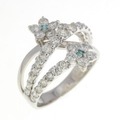 PT フラワー トルマリン リング 0.03CT