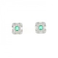 【新品】PT エメラルド ピアス 0.17CT