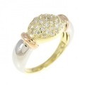 K18YG/PT/K18PG ダイヤモンド リング 0.44CT