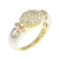 K18YG/PT/K18PG ダイヤモンド リング 0.44CT