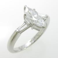 プラチナダイヤモンドリング 1．004ct・D・VVS1・マーキスカット
