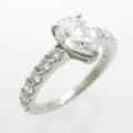 プラチナダイヤモンドリング 0．693ct・E・SI1・ペアシェイプ