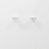 【リメイク】ST／プラチナダイヤモンドピアス 0．379ct・0．406ct・F・SI2・ハートシェイプ