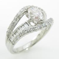 プラチナダイヤモンドリング 0．527ct・LOP・SI2・マーキスカット