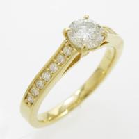 【リメイク】K18YG ダイヤモンドリング 0．447ct・I・SI2・GOOD